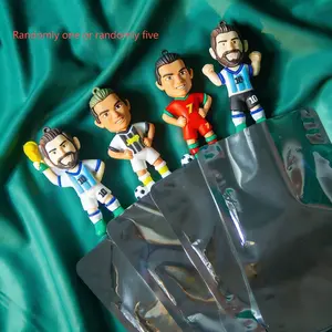 Soft Gel Realistic Ronaldo Messi Figure, Award Reward Small Gift, Mini Toy, Collectible Soccer Star Doll, Perfect for Fans