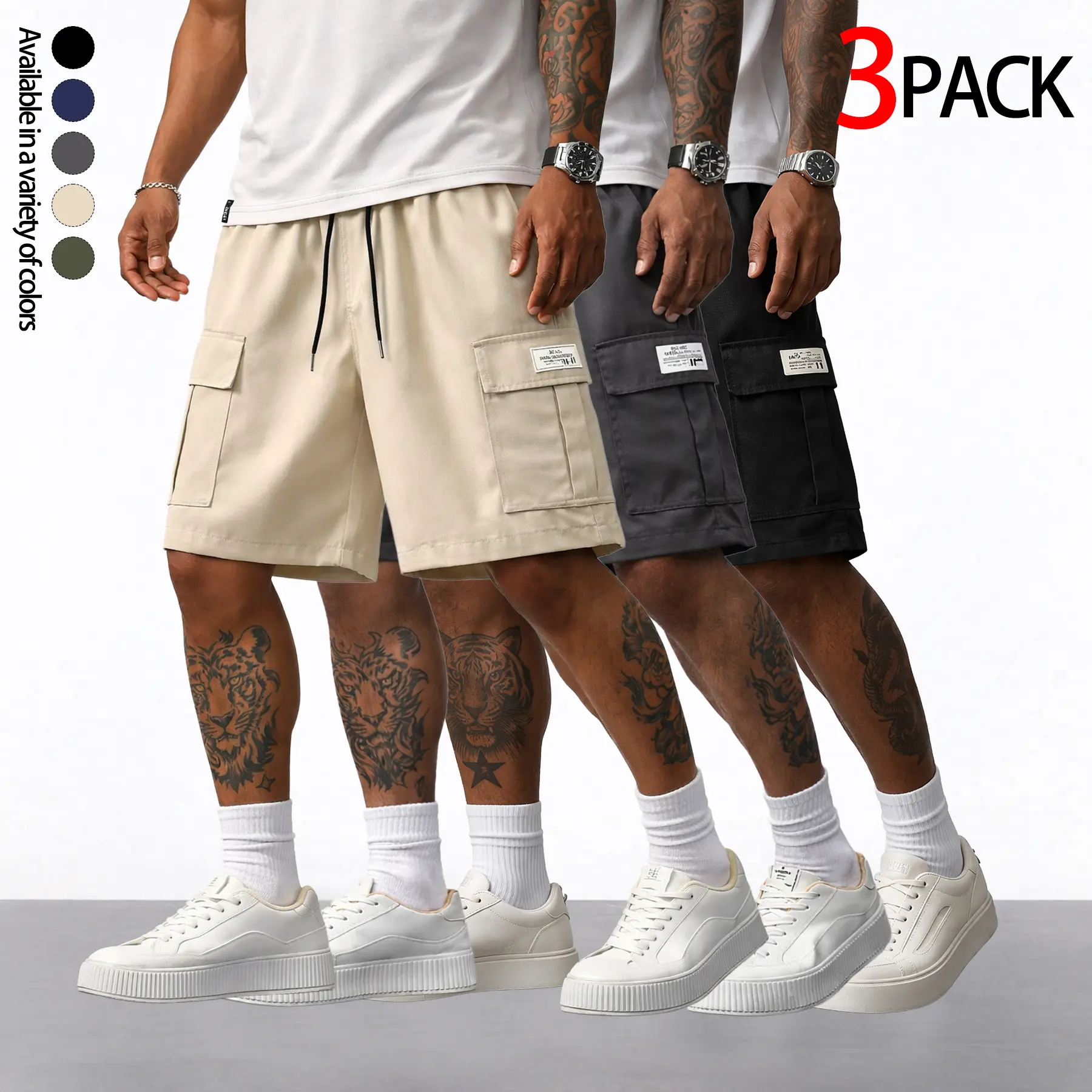 Men’s cargo shorts — heavyweight streetwear brand with multiple pockets, a loose fit that blends hip-hop urban style with practical workwear aesthetics. Suitable for everyday casual wear, fitness training, skateboarding, hiking and mountaineering, and var Men’s cargo shorts — heavyweight streetwear brand with multiple pockets, a loose fit that blends hip-hop urban style with practical workwear aesthetics. Suitable for everyday casual wear, fitness training, skateboarding, hiking and mountaineering, and var