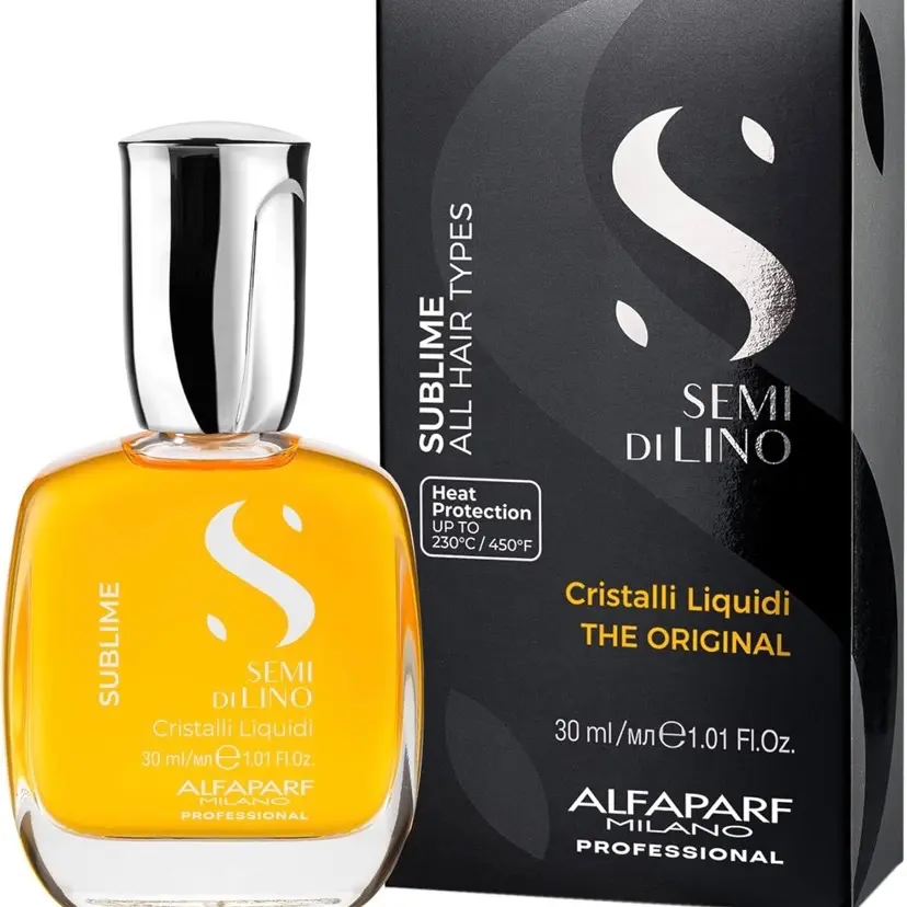 Alfaparf Milano Hair Oil Serum for All Hair Types Semi di Lino Sublime Cristalli Liquidi (30ml)