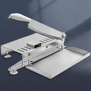 Household or commercial bone cutter, meat slicer, frozen meat cutting machine, stainless steel food slicer, suitable for chicken, lamb chops, ribs, herb bread, etc.: Home and Kitchen