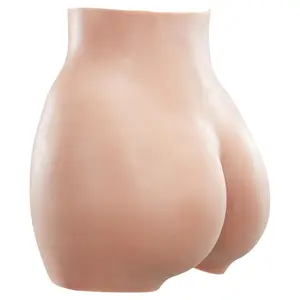 【DealsForYouDays】VEVOR Silicone Butts, 100% Silicone Hip Enhancer Shapewear Panty, Fake Buttock Enhancers Pants for Crossdresser, Transgender, Cosplay, Drag Queen (Brown)