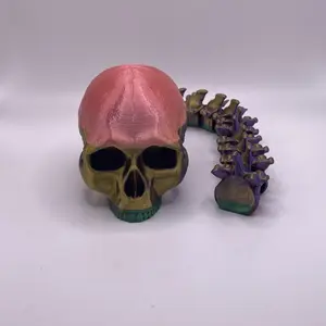 Articulated Predator Skull Figurine – 3D Printed 13” Long Monster Skull Home Decor