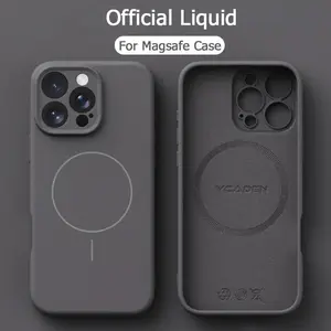 Magnetic Luxury Wireless Charge for Magsafe Phone Cases for Apple 16 Plus 15 14 13 Pro Max Original Liquid Soft Silicone Cover