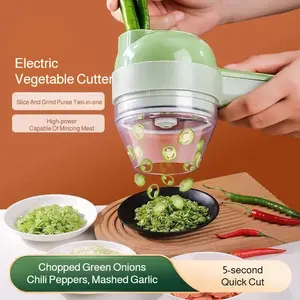 USB 4-in-1 Wireless Electric Vegetable Cutter Peeler Slicer