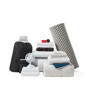 Fully-Loaded - Twin XL Dorm Bedding + Essentials Package - Jet Stream/Nightfall Navy Color Set