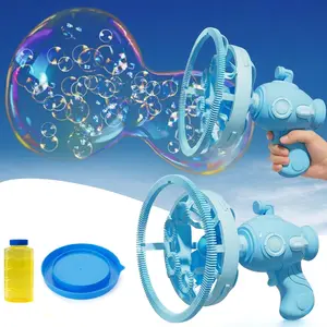 Bubble Gun Bubble Machine Angel Bubble Blower Toy for Kids and Toddlers Bubble in Bubble Gun Party Favors Birthday Christmas Easter Gift for 3 4 5 6 7 8 9 Years Old Boys and Girls