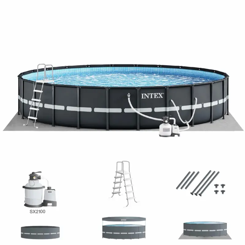 Intex Ultra XTR Frame Round Above Ground Swimming Pool Set with Pump