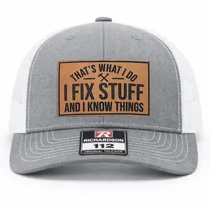 I Fix Stuff Richardson 112 Leather Patch Trucker Hat