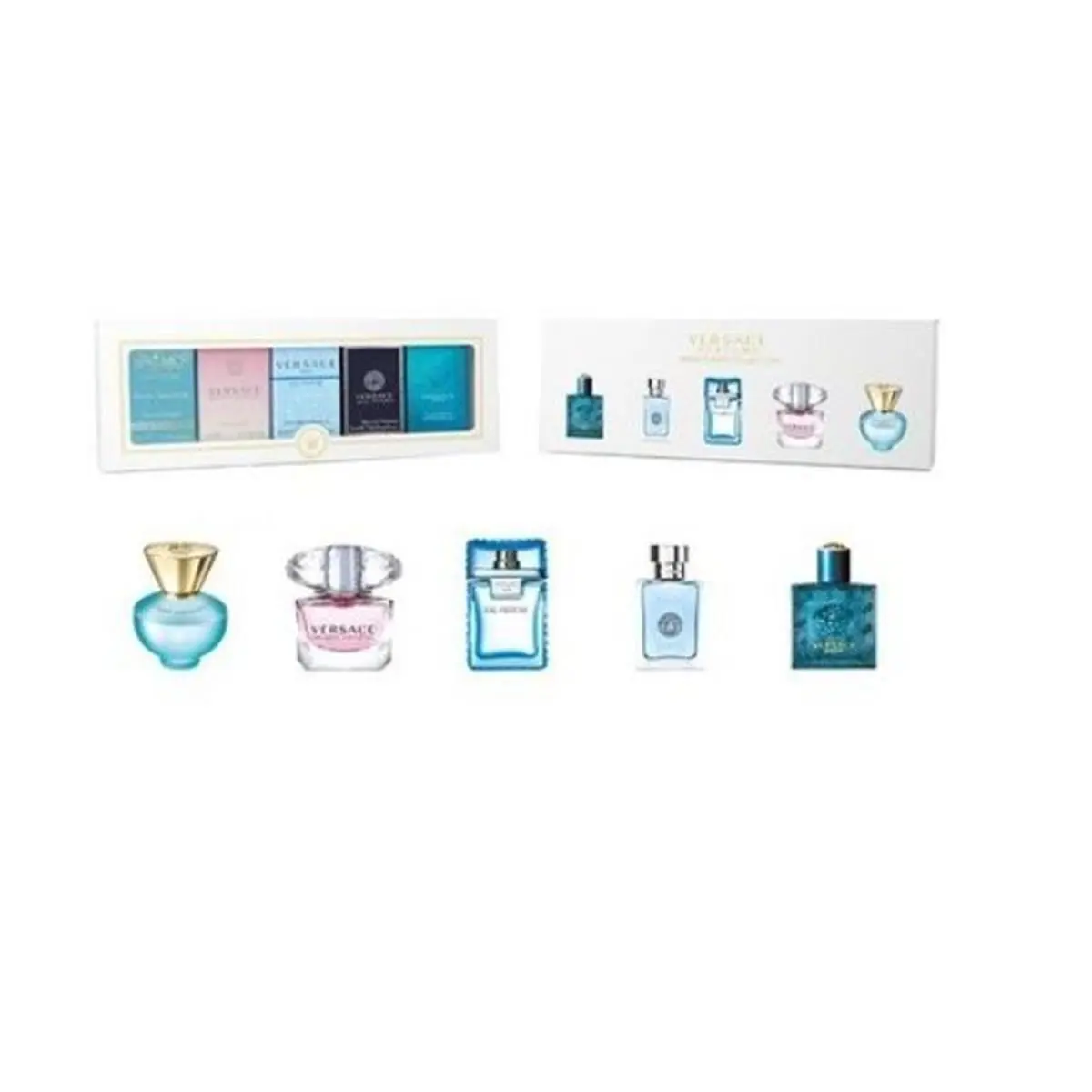 212 MAIN Unisex Fragrance Fresh Scents Mini Set - 5-Piece Variety with Dylan Turquoise & Bright Crystal, 0.17 fl oz