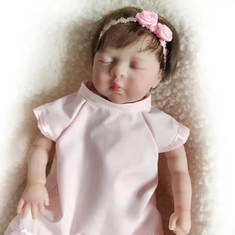 Unisex 10-in Lifelike Miniature Newborn Baby Doll, Soft Vinyl Skin, Handcrafted Details, Perfect Kids' Gift (No Warranty)