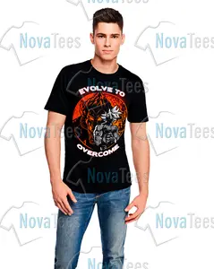 NovaTees Evolve to Overcome T-Shirt Goku Ozaru Transformation Tee for Saiyan Fans Soft Cotton Anime Dragon Ball Fanwear