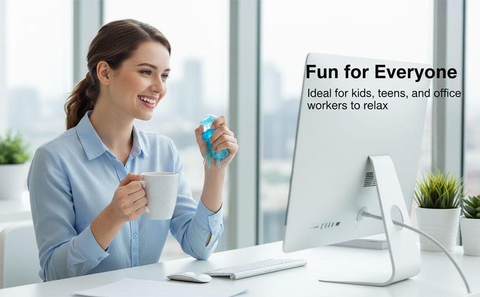 Viral Glitter Jellyfish Squeeze Stress Ball, Soft Fidget Sensory Toy for Kids & Adults, Calm Down Toy for ADHD Anxiety Autism Stress Relief, Suitable for Home Office Travel