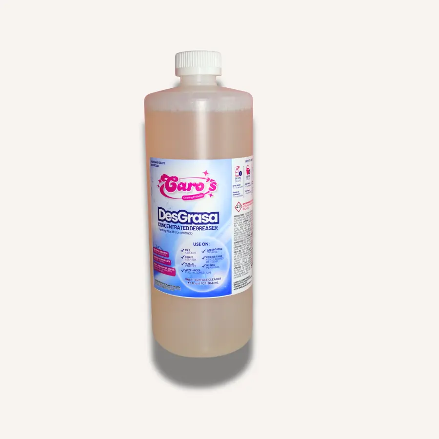 Caro's DesGrasa Concentrated Degreaser 32 fl.oz, Grease, Oil, Stove, Fryer, Tile and grout, Grime, Grease, and Dirt Cleaner