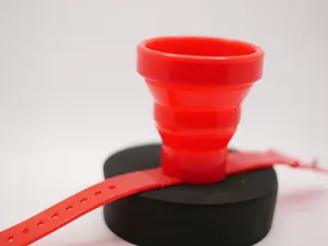 Silicone Collapsible Cup Shot Watch - Lightweight, Flexible Design for Parties, Ideal for shots on the Go - Drinkware, Plastic