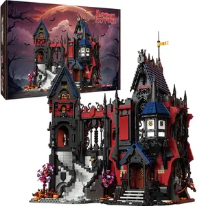 3540+PCS Vampire Castle Building Block Set Puzzle Toy Educational Toy Holiday Gift Creative Construction Block Decorative Ornaments Perfect Gift for Friends and Lovers