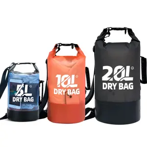 Waterproof Floating Dry Bag | 5L/10L/20L Roll-Top Dry Sack – Transparent Window Waterproof Backpack with Shoulder Strap for Beach, Boating, Kayaking & Hiking gym bag
