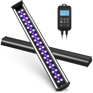 LED UVB Light for Reptiles, 16" UVA UVB Reptile Light with Controller, Auto and Manual Modes, Full  Reptile Lamp Bar Ideal for Bearded Dragon, Lizards, Snakes, Turtles, 14W