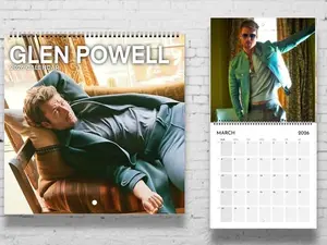 2026 Glen Powell Calendar  2026 Calendar  Celebrity Calendar  Twisters  Glenn Powell Gift  Funny Gift for Friend  2026 Wall Calendar