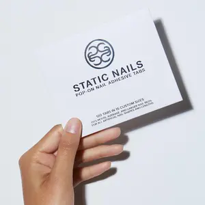 STATIC NAILS Pop-On Nail Adhesive Tabs - 120 Tabs in 15 Custom Sizes for All Artificial Nail Sizes & Lengths - Non-Toxic, Odorless, Ultra Thin & Lightweight, Water-Resistant, Vegan & Cruelty-Free