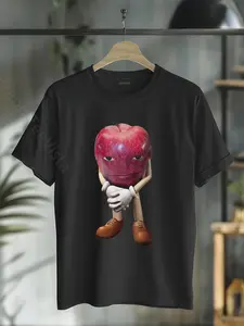 100% Cotton Me Asf Apple Funny Apple With Face Meme Wapple T-Shirt