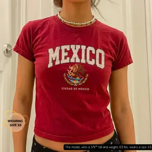 Mexico Baby Tee, Mexico Y2k Jersey Top, Mexico Art, Soccer Y2K Vintage 2000s Shirt Gift