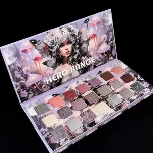HERORANGE Anime Flower Fairy 21-Color Eyeshadow Palette (Sparkling Shimmer +Matte + Metallic) | Beginner-Friendly Everyday Makeup, Perfect Christmas Gift, LongLasting & No Fallout, Waterproof & Easy Removal, Create Stunning Eye Looks Cosmetic。