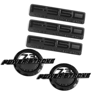 2011–2016 Ford F-350 Super Duty Lariat 6.7L Powerstroke Pickup Emblem Badge Set, 5-Pack Replacement Exterior Upgrade