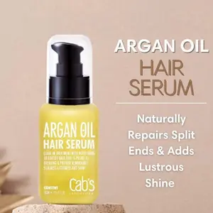 Cab's Argan Oil for Nourishing and Repair, Add Hair Shine to Damaged Hair, Silky and Glossy Care, Paraben Free, Sulfate Free, 1.69 fl oz