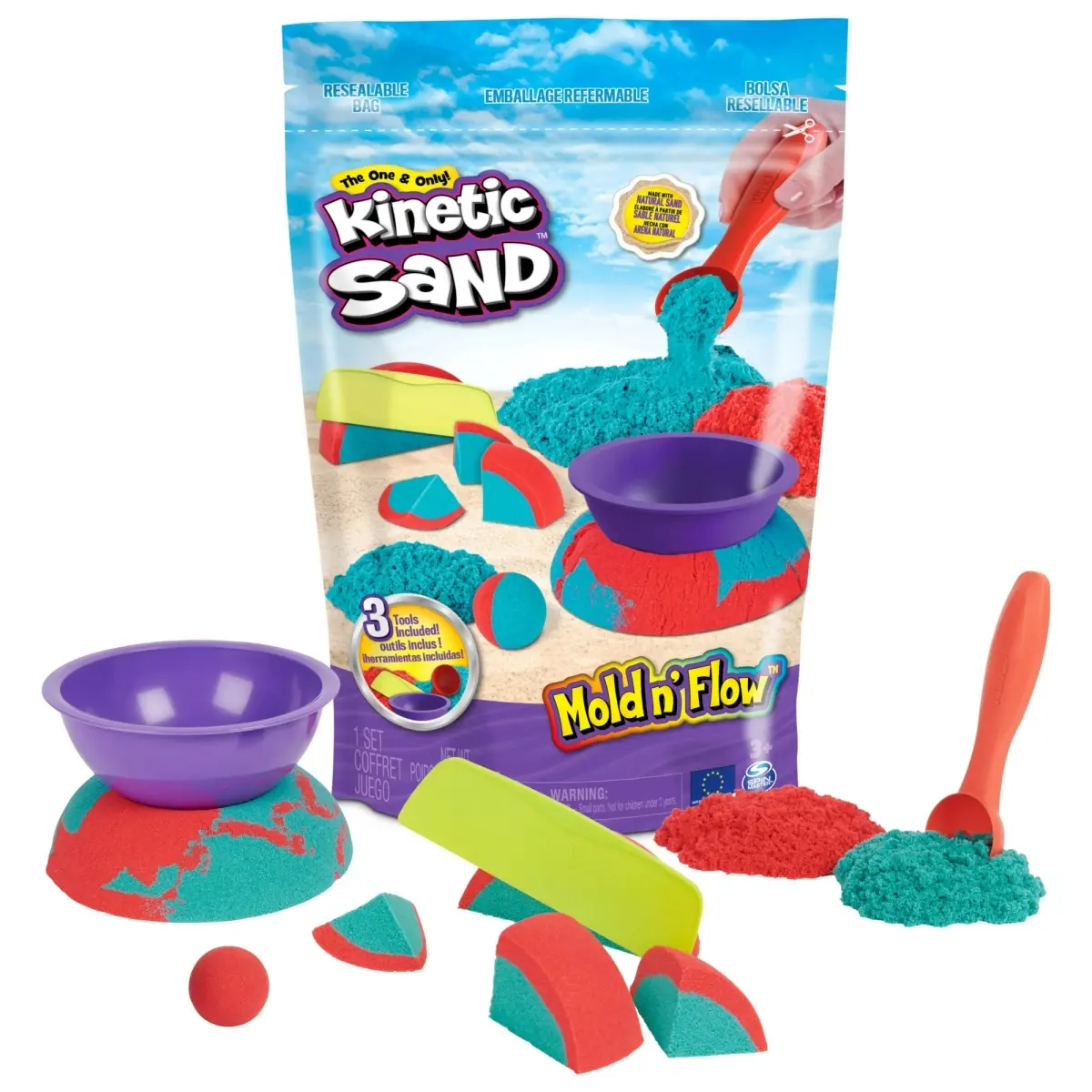 Kinetic Sand 6067819 Mold N Flow - 1.5 lbs