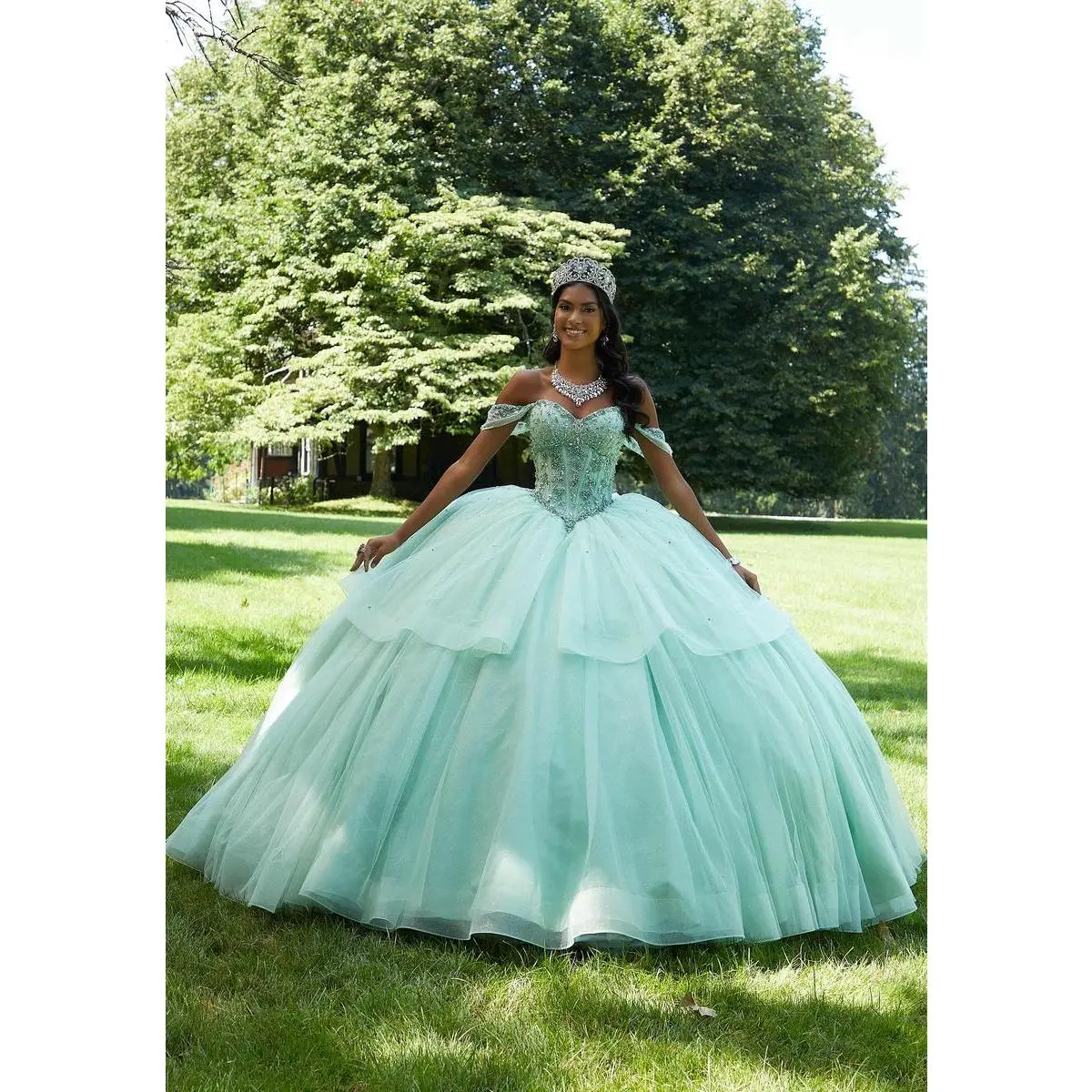 Vizcaya by Morilee Corset Tulle Quince Dress 89449
