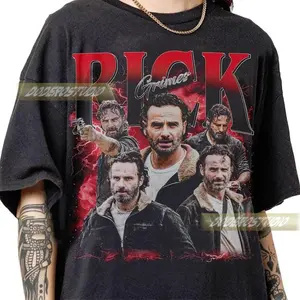 [Sale Up To 50%] Limited Rick Grimes Vintage Shirt, Rick Grimes Sweatshirt Gift for Woman and Man, Retro Rick Grimes Movie Gift, Rick Grime 90s Bootleg Shirt