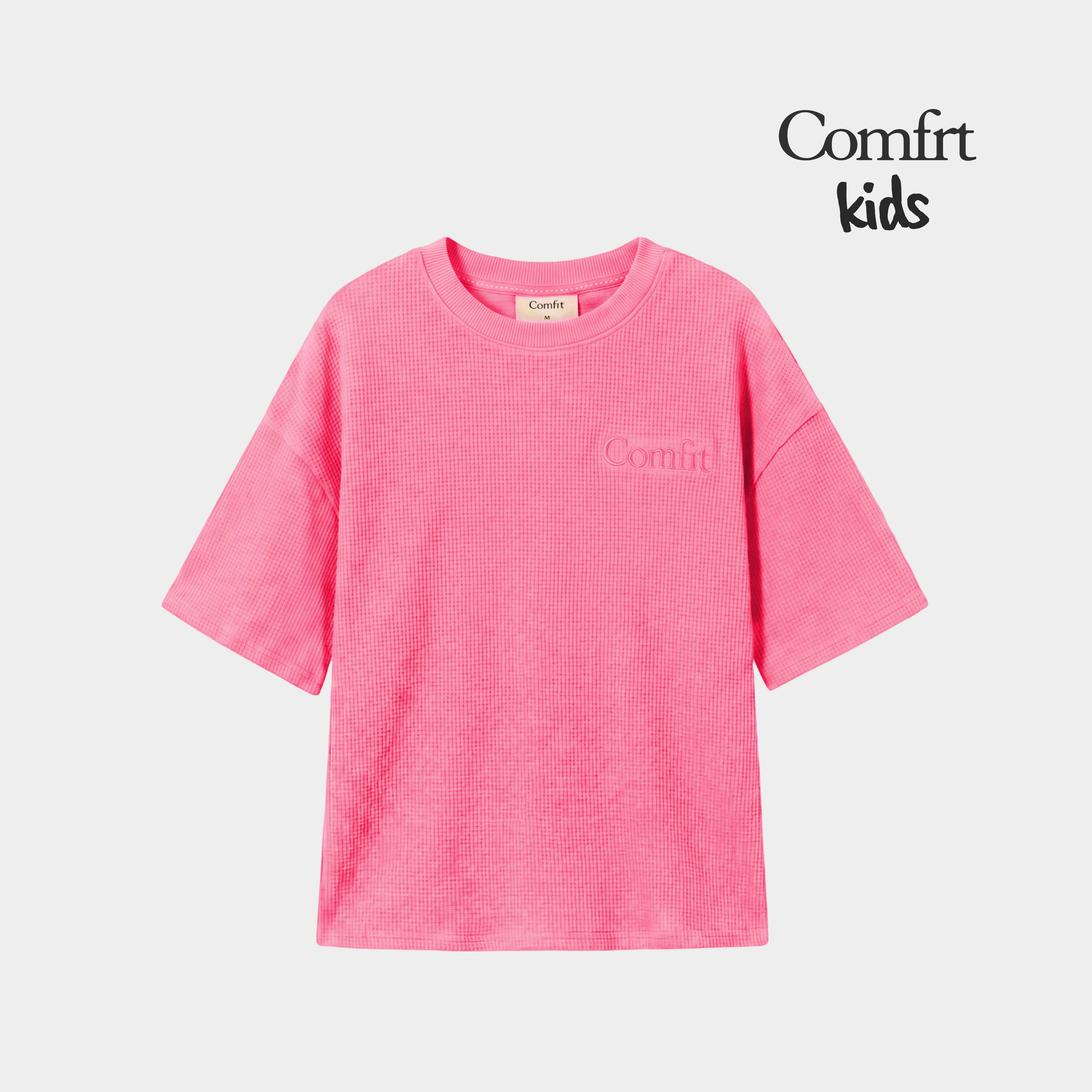 Comfrt | Waffle Kids Lounge Tee | Soft Waffle Knit Short Sleeve Shirt for Kids Comfrt | Waffle Kids Lounge Tee | Soft Waffle Knit Short Sleeve Shirt for Kids