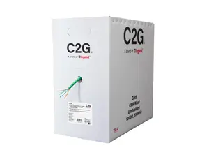 C2G 1000FT CAT6 Solid UTP CMR Bulk Unshielded Ethernet Network Cable -  TAA - Green - C2G56035