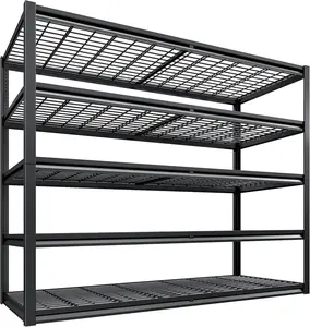Raybee Heavy Duty 5-Tier Adjustable Metal Garage Shelving Unit, 2500-3000LBS Capacity Industrial Storage Rack for Home Organization