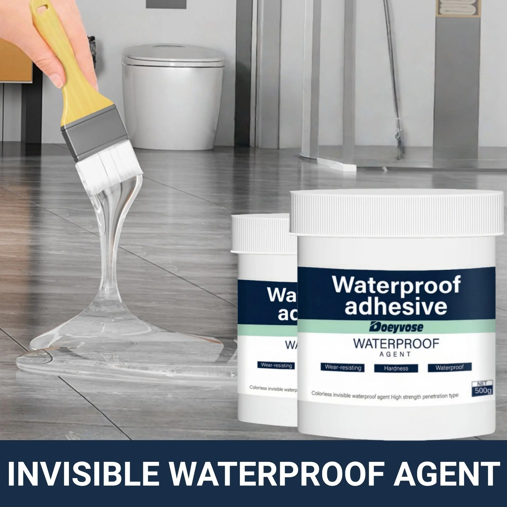 Fast-Drying Waterproof Sealing Glue, Waterproof Adhesive, RV Roof Transparent Coating, Effective Leak Prevention, Multi-Purpose Water Proof Paint, Transparent Waterproof Sealant, Waterproofing Coating