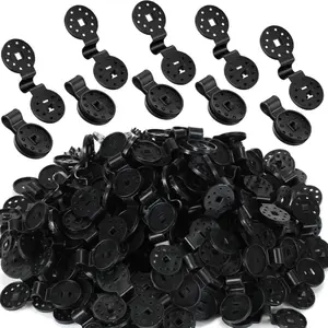 100 Round Plastic Sunshade Clips, Locking Handles, Garden Shade Net Clamps, Bird Net Windproof Canopy Clips, Swimming Pool Accessories