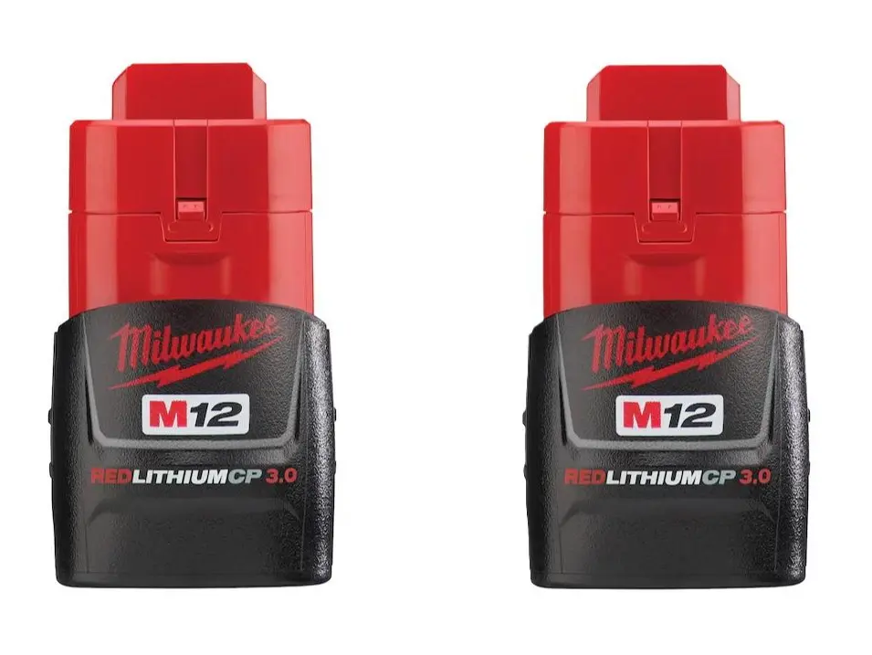 Milwaukee 12Ah 3.0Ah 48-11-2430 M12 XC3.0 High Output Extended Capacity Battery Packs for Power Tools (2 pack)