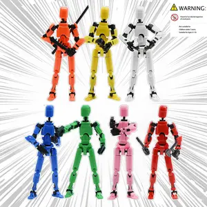 3D Printed Action Figure Toy, 1 Count Joints Movable Action Figure Toy, Anime Action Figure, Craft Figurine, DIY Body Decompression Toy, Specialty DIY Supplies