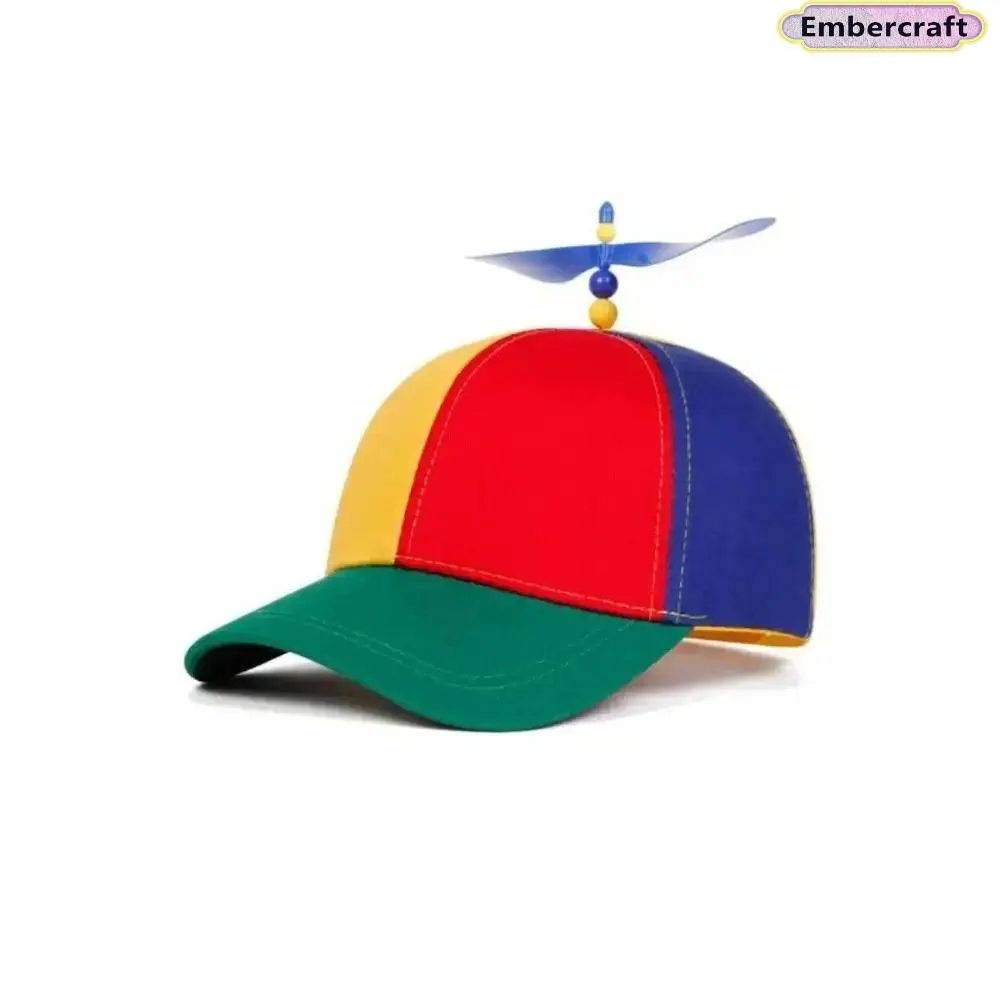 Y2K Propeller Baseball Cap, Funny Trucker Hat with Rainbow Spinner Design, Trendy Meme Festival Hat for Coachella, Rave Outfits, Parties & Viral Streetwear Looks