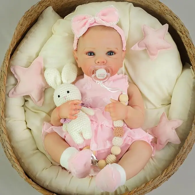 #Summervibes [WOOROY] 20 In Reborn Baby Dolls Mix- Newborn Realistic Baby Doll Bettie Lifelike Handmade Real Life Vinyl Body Doll, Hand-painted Hair, Birthday & Christmas Gift for Age 3+
