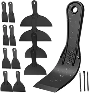 15 Pack Plastic Putty Knife Set - 12 Flexible Plastic Paint Scraper Tool and 3 Detail Scraper Tool ,  Drywall, Removing Wallpaper, Applying Mud or PlasterPutty Knife & Paint Scraper & Plastering Tape Knife for Patching Walls & Applying Drywall Plaster