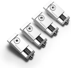 Genmitsu 4PCS Upgrade Aluminum Mini Vise Clamp Toe Clamp, for Woodworking & Metalworking Milling Project, Size 2.2" x 0.9" x 0.8" (56 x 22 x 21mm), Low Profile