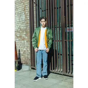 Adult MA-1 Flight Jacket Blank Fabric Menswear Original Casual Coats