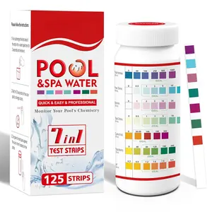 Pool Test Strips 7 Way, 125 Quick Swimming Pool Test Strips, Reliable Hot Tub  Water Testing Kit for Bromine, Total Alkalinity, pH, Free Chlorine, Total Hardness, Cyanuric Acid, and Total Chlorine