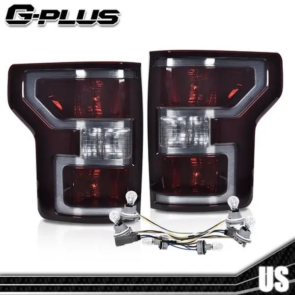 G-PLUS Rear Taillights Assembly, Smoked Brake Lamps, Car Lighting Vehicle Accessories for 2018-2020 Ford F-150 Truck Accessories