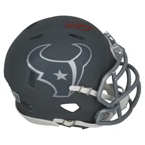 Dalton Schultz Autographed (In Red) Texans Slate Mini Speed Helmet Beckett