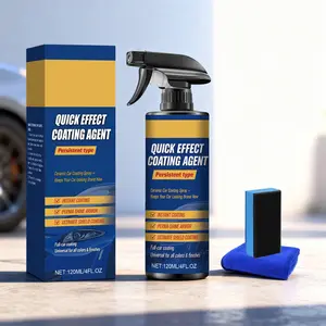 Car Ceramic Coating Agent, Glossy Paint Care Maintenance Refinish Cleaning Dust-Proof Nano Plating, Car Exterior Protection Enhancer, Quick Effect Coating Agent, Spray Coating Agent