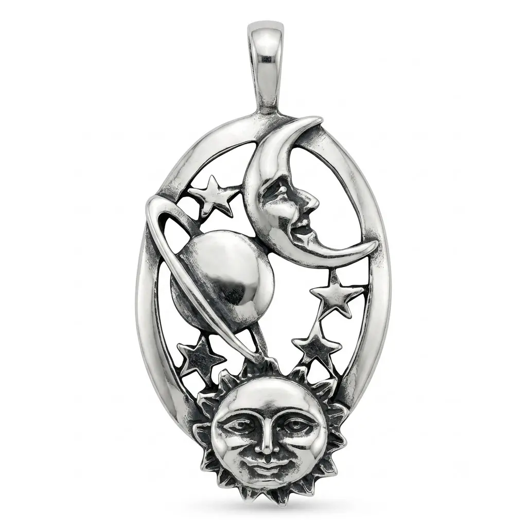 Harmonious Universe Celestial Amulet — Cosmic Balance Pendant