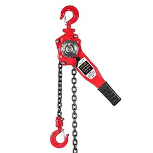 GARVEE Lever Chain Hoist, Manual Lever Hoist Come Along 0.75 TON /1650 LBS, 10 Feet Lift Steel Chain with Heavy Duty Hooks Industrial Grade Steel for Lifting Pulling Building Garages Warehouse