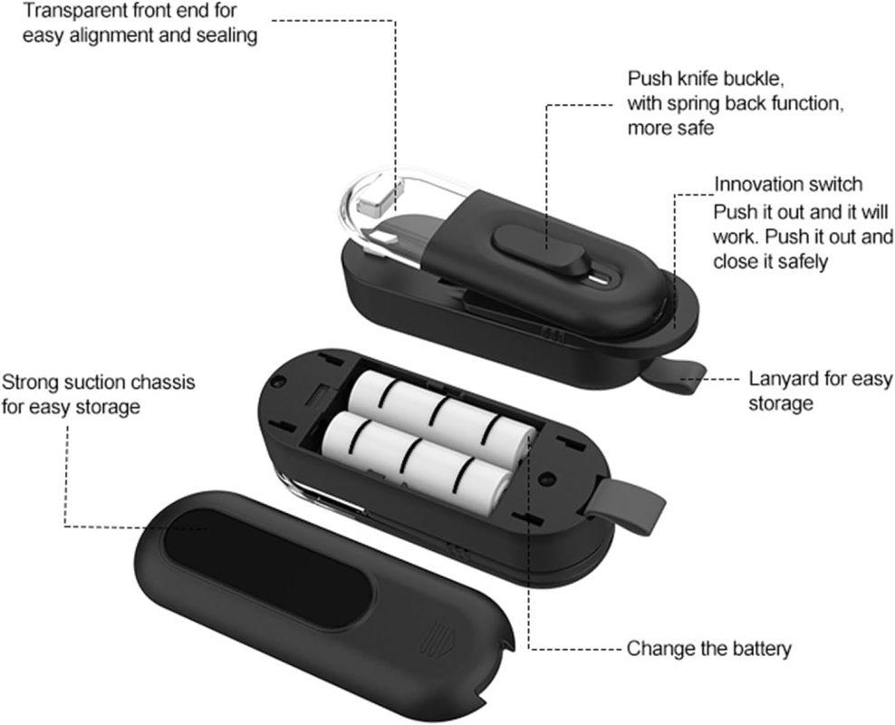 2-in-1 Handheld Heat Vacuum Sealer with Cutter – Portable Bag Resealing Machine for Plastic Food Storage Bags